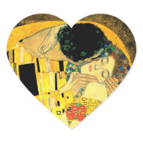 Gustav Klimt -The Kiss Heart  Stiker Stickers