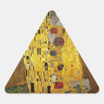 Gustav Klimt The Kiss Triangle Sticker