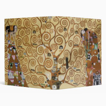 Gustav Klimt Tree Of Life 3 Ring Binder
