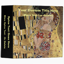 Gustav Klimt's The Kiss Detail (circa 1908) Vinyl Binder