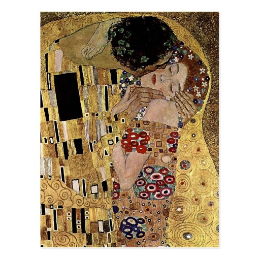 Gustav Klimt's The Kiss Detail (circa 1908) Postcard