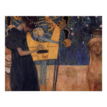 Gustav Kllimt Harp Music Invitations
