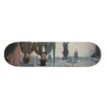 Gustave Caillebotte - Paris Street; Rainy Day Skateboard Decks