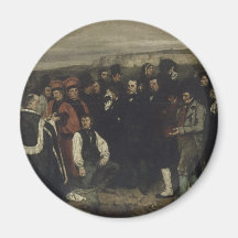 Gustave Courbet Painting Fridge Magnet