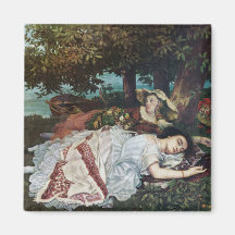 Gustave Courbet Painting Refrigerator Magnet