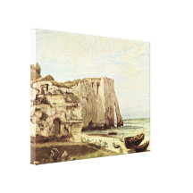 Gustave Courbet - The coast of Etretat Canvas Print