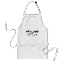 Gut Salmon? Funny Fishing T-Shirts and Stickers! Apron