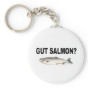 Gut Salmon? Funny Fishing T-Shirts and Stickers! keychains