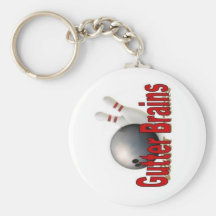 Gutter Brains Bowling League Keychain