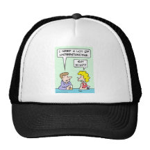 Guy in bar needs understanding. hat