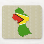 Guyana Flag Map full size Mousepad