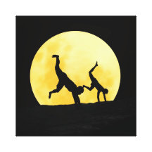Guys and the full moon canvas print