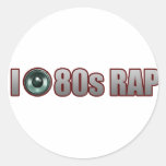 guys girls 80s RAP MUSIC HIP-HOP JAMS Round Stickers