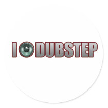 guys girls DUBSTEP Round Sticker