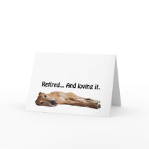 GVV Greyhound Retired and Loving It Greeting Cards