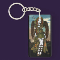 Gwyneth Sunset Dragon Lantern Angel Keychain key chains