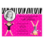 Gymnast Gymnastic Birthday Party Invitations
