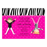 Gymnast Gymnastic Birthday Party Invitations