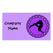 Gymnast in businpurple ess cards business card