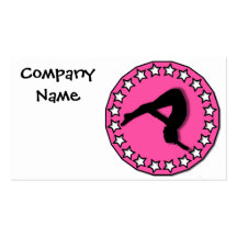 Gymnast in pink business card