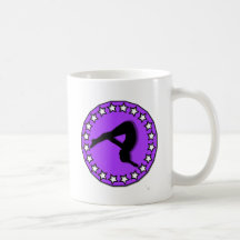 Gymnast in purple coffee mug