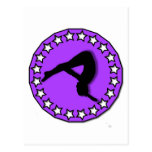 Gymnast in purple postcards