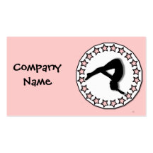 Gymnast in white business cards