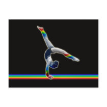 Gymnast on a Rainbow Beam Postcards