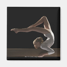 Gymnast on balance beam magnet