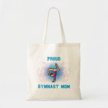 Gymnast Proud Mom Canvas Bags