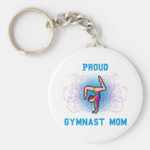 Gymnast Proud Mom Keychains