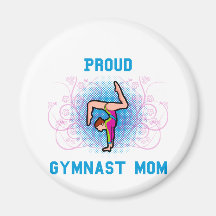 Gymnast Proud Mom Refrigerator Magnets
