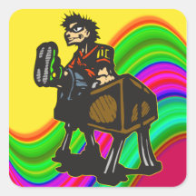 Gymnast Square Sticker