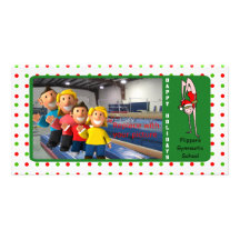 Gymnastic Holiday Photo Card Happy Holidays