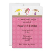 Gymnastics Birthday Party Invitation