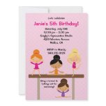 Gymnastics Birthday Party Invitation