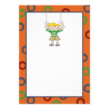Gymnastics Boy on Rings Invitations - Blonde Hair