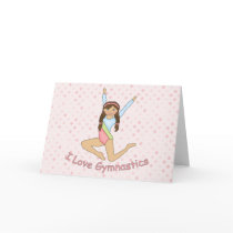 Gymnastics Brunette Cards