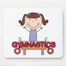 GYMNASTICS - Brunette Girl Splits Tshirts and Gift Mouse Pads