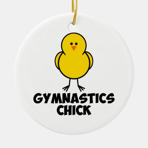 Gymnastics Chick Christmas Tree Ornaments
