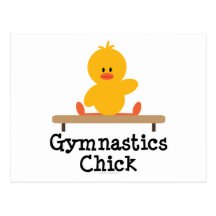 Gymnastics Chick Postcard