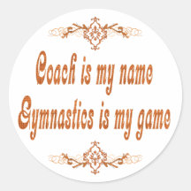 Gymnastics Coach Round Stickers