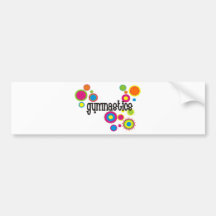 Gymnastics Cool Polka Dots Bumper Stickers