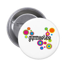 Gymnastics Cool Polka Dots Button