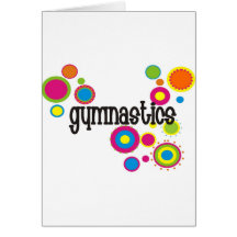 Gymnastics Cool Polka Dots Greeting Card