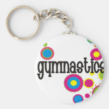Gymnastics Cool Polka Dots Keychain