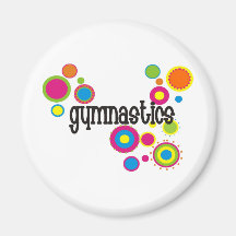 Gymnastics Cool Polka Dots Magnets