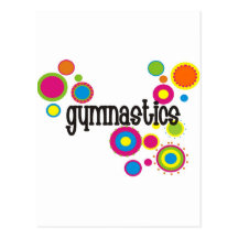 Gymnastics Cool Polka Dots Post Cards