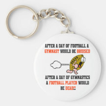 Gymnastics Football Key Chain