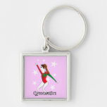 Gymnastics girl keychain
